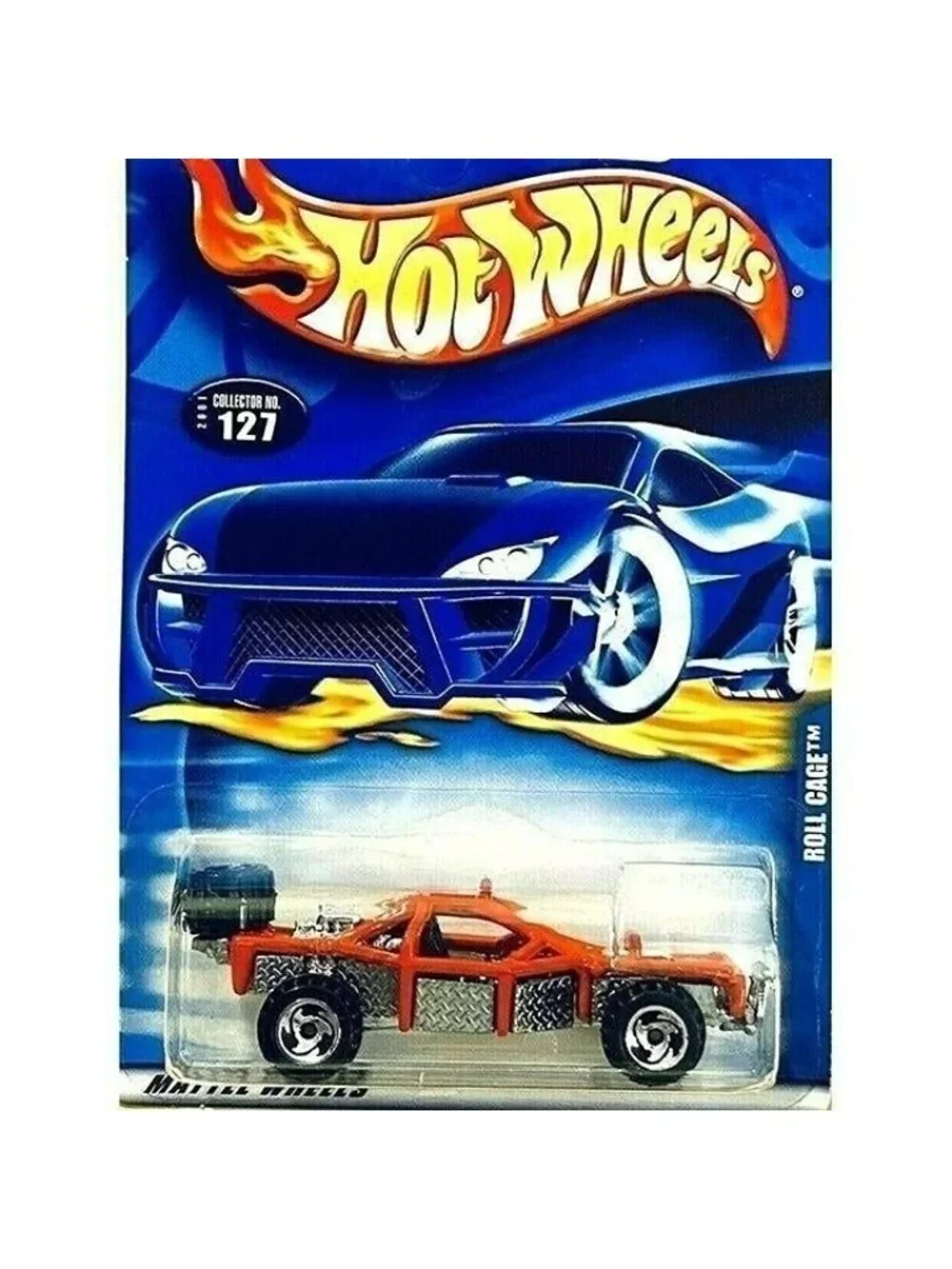 Vintage Die Cast Hot Wheels 2001 ROLL CAGE Red Collector 127 Metal Car New